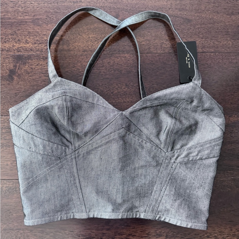 NWT Rag & Bone Theresa Shine Bustier Top